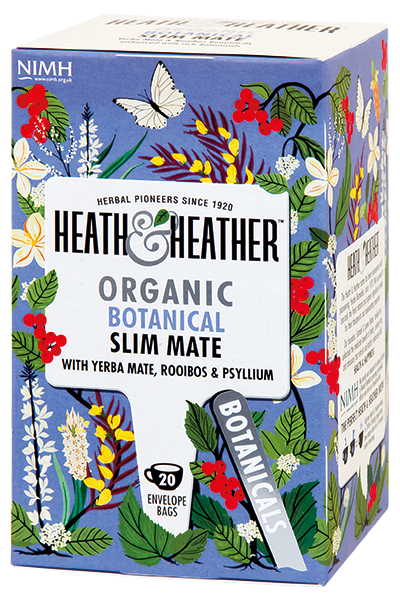 Heath & Heather - BIO čaj Rooibos, Yerba Maté a psyllium