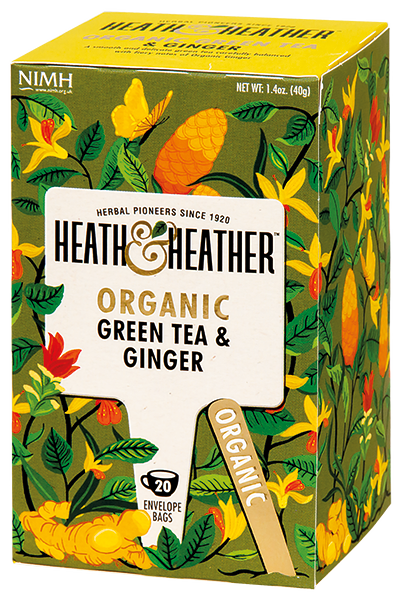 Heath & Heather - BIO čaj Zelený se zázvorem