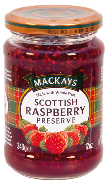 Mackays - Malinový džem 340g