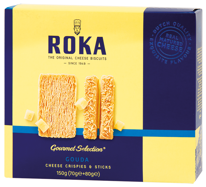Roka Výběrový mix sušenek s Goudou 150g
