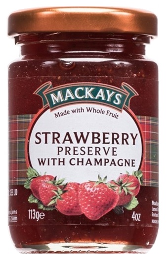 Mackays - Jahodový džem se šampaňským, 113g