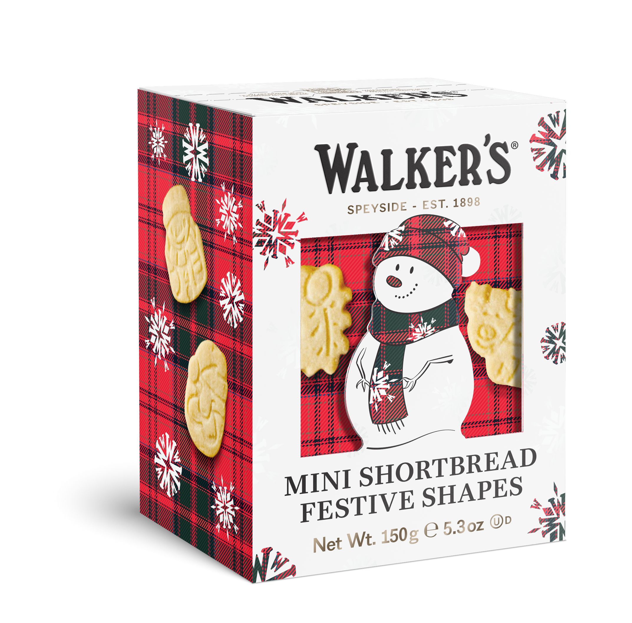 Walkers sušenky 3D Sněhulák, 150g