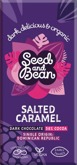 Seed & Bean - BIO Hořká čokoláda Slaný karamel 75g