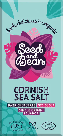 Seed & Bean - Hořká BIO čokoláda s mořskou solí 75g