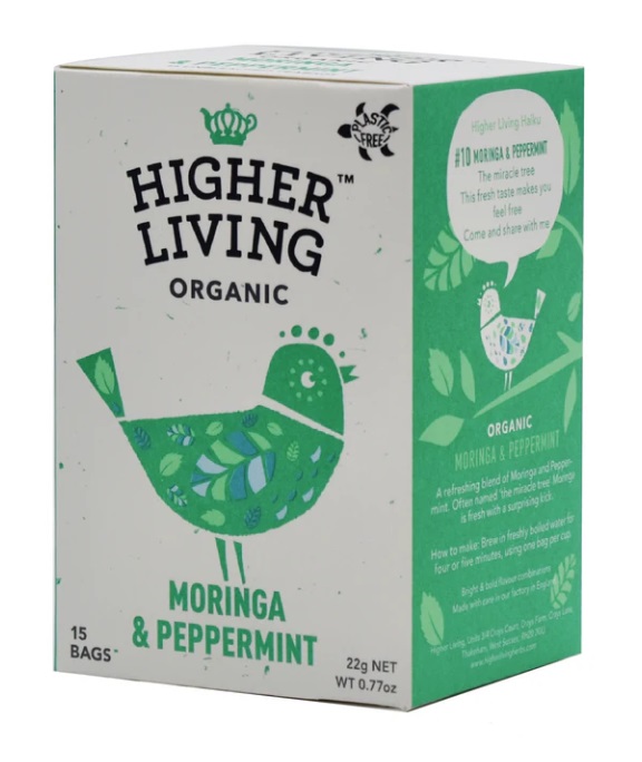 Higher Living BIO čaj Máta a Moringa