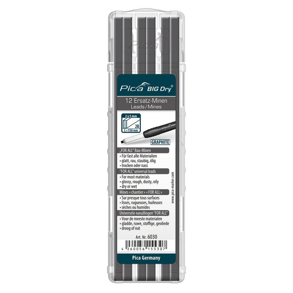 Pica BIG Dry Refill Leads 6030 FOR ALL, Graphite
