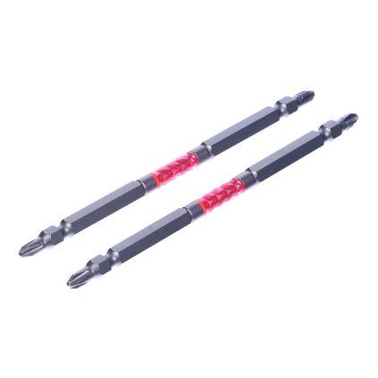 SK11 Japanese Super Ashura Double End Torsion Screwdriver Bit, Slim - 2 pcs - PH2 - 130 mm