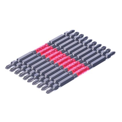 SK11 Japanese Super Ashura Double End Torsion Screwdriver Bit, Slim - 10 pcs - PH2 - 110 mm