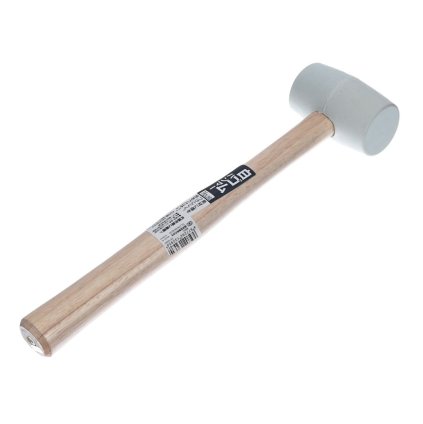 SK11 White Rubber Mallet with Wooden Handle - 225 g