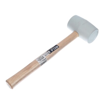 SK11 White Rubber Mallet with Wooden Handle - 450 g