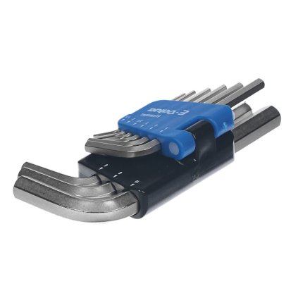 E-VALUE 9-Piece Short Hex Key L-Wrench Set - ELHW09NL