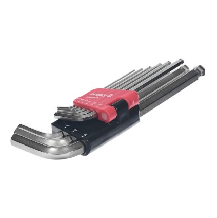 E-VALUE 9-Piece Ball End Hex Key L-Wrench Set, Semi-Long - ELBW09ISL