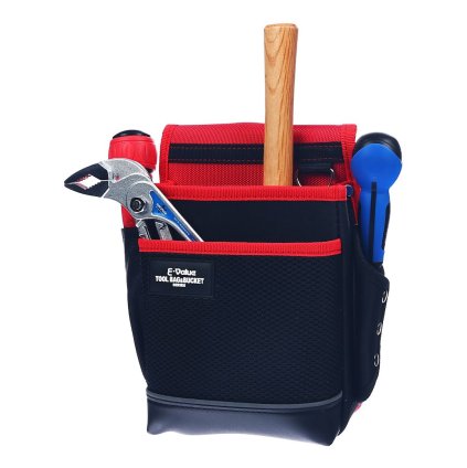 E-VALUE Waist Tool Pouch with 2 Tiers, Red - EDK-1D RD