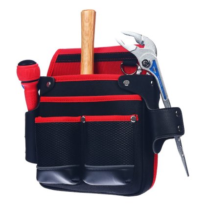 E-VALUE Nail Pouch with Tool Holder, Red - EDK-4D RD