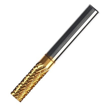 SK11 Titanium Coated Carbide Rotary Burr, Cylinder Shape - STCB-15