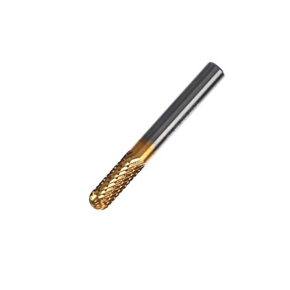 SK11 Titanium Coated Carbide Rotary Burr, Rounded Cylinder Shape - STCB-17