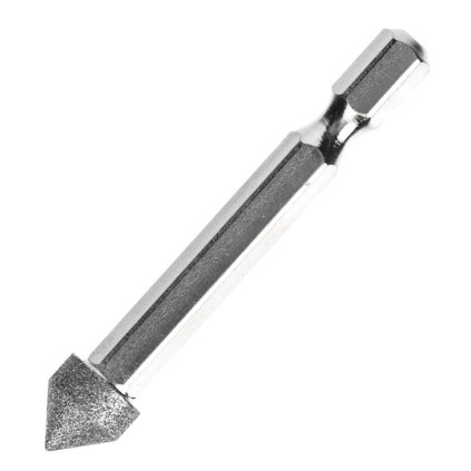 SK11 Diamond Coated Rotary Burr, Pointed Cylinder Shape - 10 mm - Grit #100 - DIA-5HEX