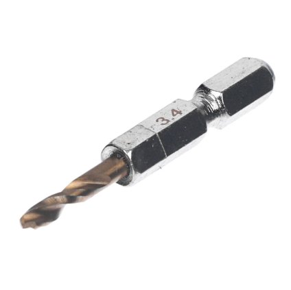 SK11 TiN-Coated Metal Drill Bit - 3.4 mm