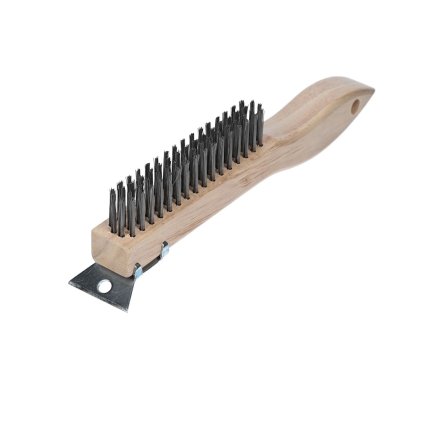 SK11 Wire Brush with Scraper Blade, 4 Rows - No.54