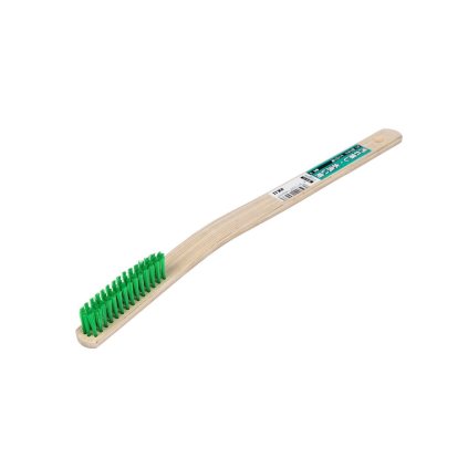 SK11 Japanese Nylon Wire Brush with Curved Bamboo Handle - No.17