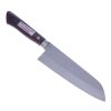 MIKI HAMONO SEISAKUSHO Japanese Miki Masamitsu Saku VG10 Clad Steel Santoku Kitchen Knife - 170 mm - UF181