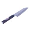 MIKI HAMONO SEISAKUSHO Japanese Gokuao Souyu Saku Yasuki Blue Paper Super Clad Steel Santoku Kitchen Knife - 170 mm - UF171