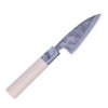 UMEBACHI RYUMA Japanese Small Deba Knife for Fish Filleting with Hammertone Finish - 90 mm