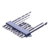 SK11 Tapered Wood Drill Bit and Screwdriver Bit Set - 10 pcs