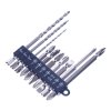 SK11 Tapered Wood Drill Bit and Screwdriver Bit Set - 10 pcs
