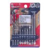 SK11 Tapered Wood Drill Bit and Screwdriver Bit Set - 10 pcs