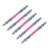 SK11 Japanese Super Ashura Double End Torsion Screwdriver Bit, Slim - 5 pcs - PH2 - 65 mm