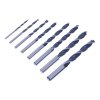 E-VALUE Brad Point Drill Bit Set with Round Shank - 8 pcs - 3-10 mm