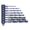 E-VALUE Brad Point Drill Bit Set with Hex Shank - 8 pcs - 3-10 mm