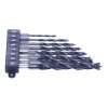 E-VALUE Brad Point Drill Bit Set with Hex Shank - 8 pcs - 3-10 mm