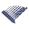 E-VALUE Brad Point Drill Bit Set with Hex Shank - 8 pcs - 3-10 mm