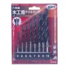 E-VALUE Brad Point Drill Bit Set with Hex Shank - 8 pcs - 3-10 mm