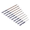 E-VALUE 10-Piece Titanium Iron Drill Set - ETDT-10HEX