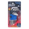 E-VALUE 9-Piece Short Hex Key L-Wrench Set - ELHW09NL