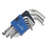 E-VALUE 9-Piece Nickel-Plated Ball End Hex Key L-Wrench Set - ELBW09NL
