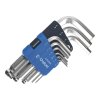 E-VALUE 9-Piece Nickel-Plated Ball End Hex Key L-Wrench Set - ELBW09NL