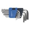 E-VALUE 9-Piece Nickel-Plated Ball End Hex Key L-Wrench Set - ELBW09NL
