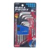 E-VALUE 9-Piece Nickel-Plated Ball End Hex Key L-Wrench Set - ELBW09NL