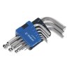 E-VALUE 9-Piece Nickel-Plated Ball End Hex Key L-Wrench Set - ELBW09NL