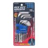 E-VALUE 13-Piece Short Hex Wrench L-Key Set, Metric - ELHW13NL