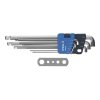 E-VALUE 9 Pc Short Head Ball End Hex Wrench Set ELSW09SL - 8