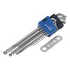 E-VALUE 9 Pc Short Head Ball End Hex Wrench Set ELSW09SL - 1
