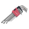 E-VALUE 9-Piece Ball End Hex Key L-Wrench Set, Semi-Long - ELBW09ISL