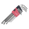 E-VALUE 9-Piece Ball End Hex Key L-Wrench Set, Semi-Long - ELBW09ISL
