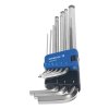 E-VALUE 9-Piece Extra Long Ball End Hex Key L-Wrench Set - ELBW09EL