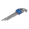 E-VALUE 9-Piece Extra Long Ball End Hex Key L-Wrench Set - ELBW09EL